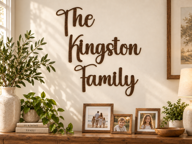 The Kingston Family — separate words, arranged on three lines