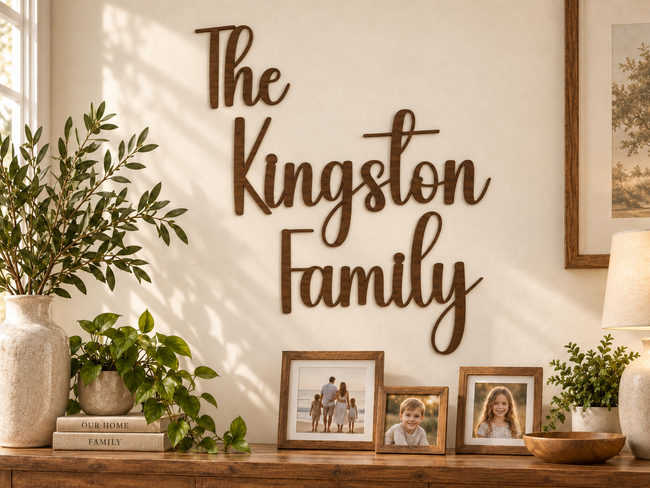 The Kingston Family — separate words, arranged on three lines