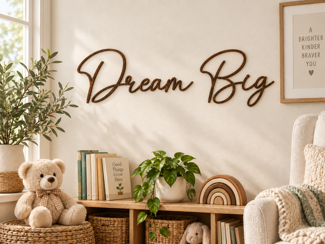 Dream Big — two separate words in Monaline