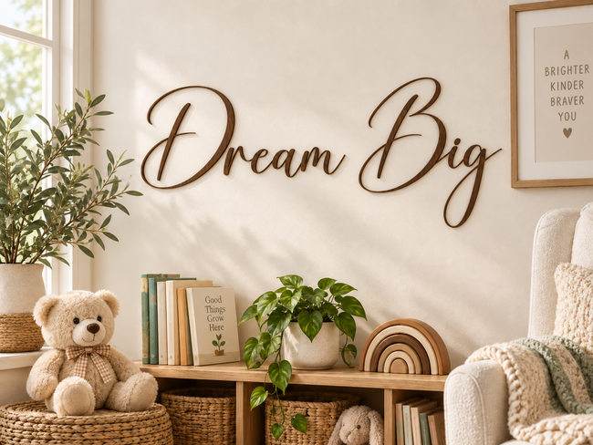 Dream Big — two separate words in Potography