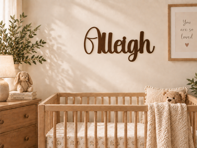 Alleigh — a personalised name in Writing Monogram