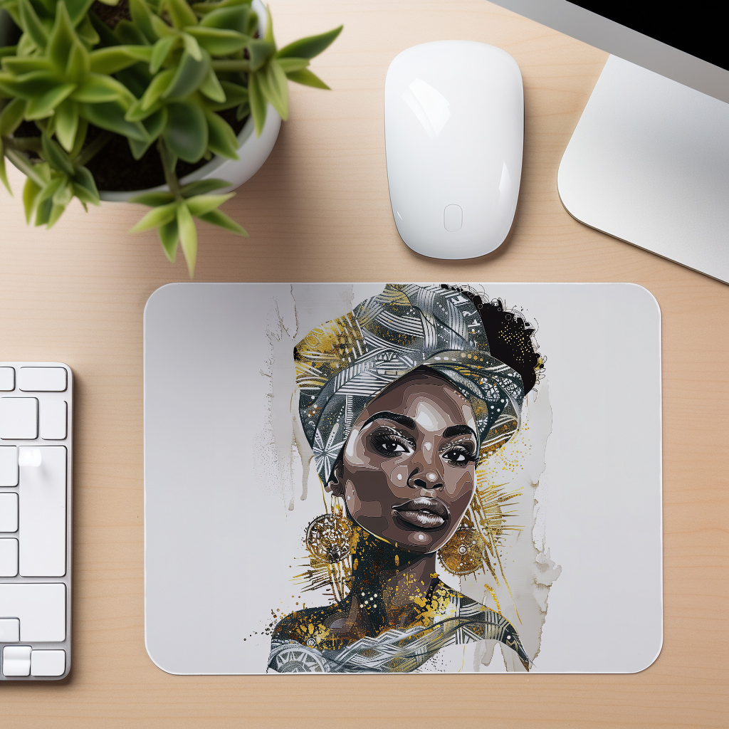 African Woman Portrait 2 - Mouse Pad