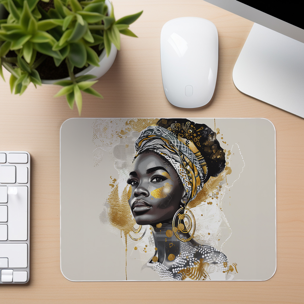 African Woman Portrait 3 - Mouse Pad