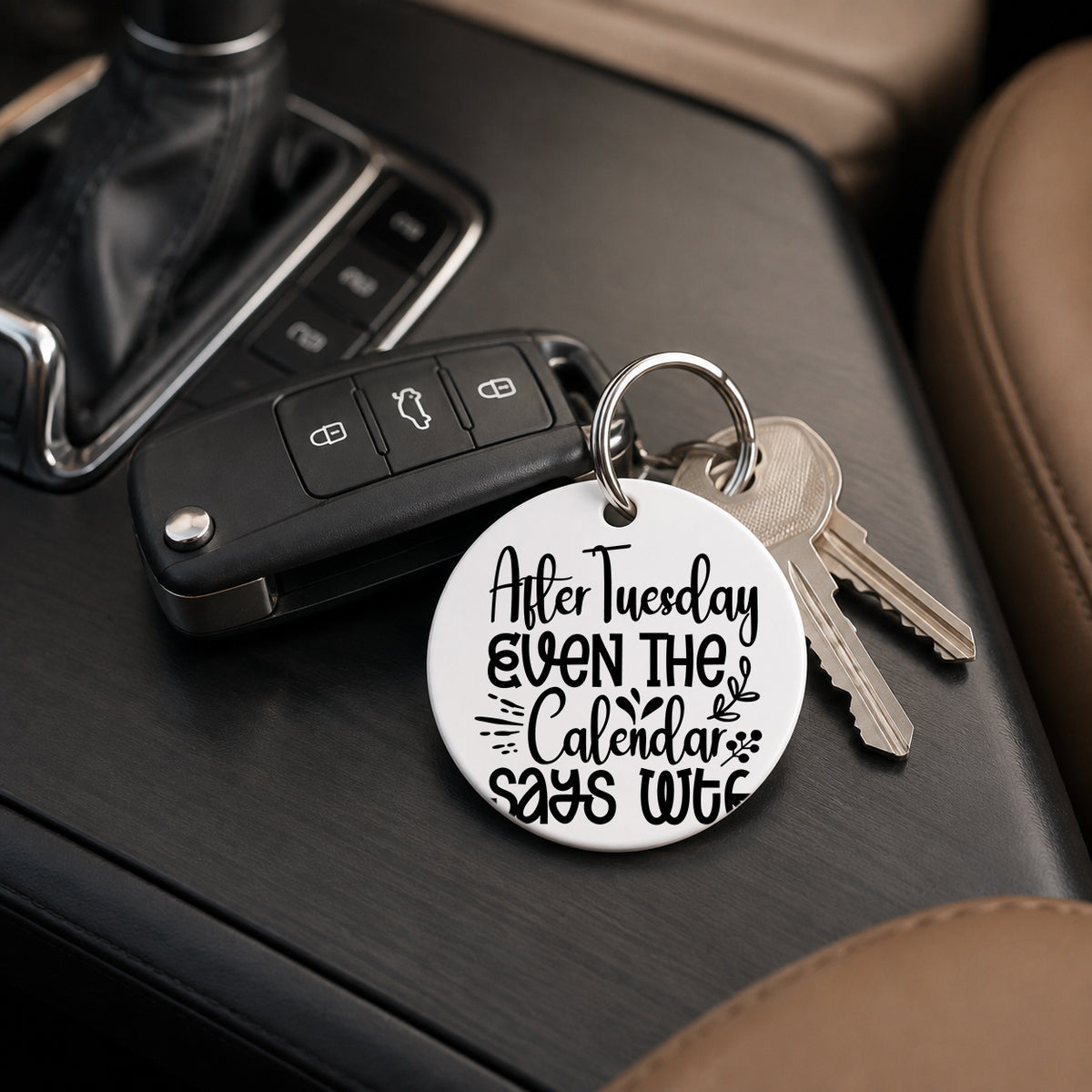 After Tuesday WTF - Keychain in white