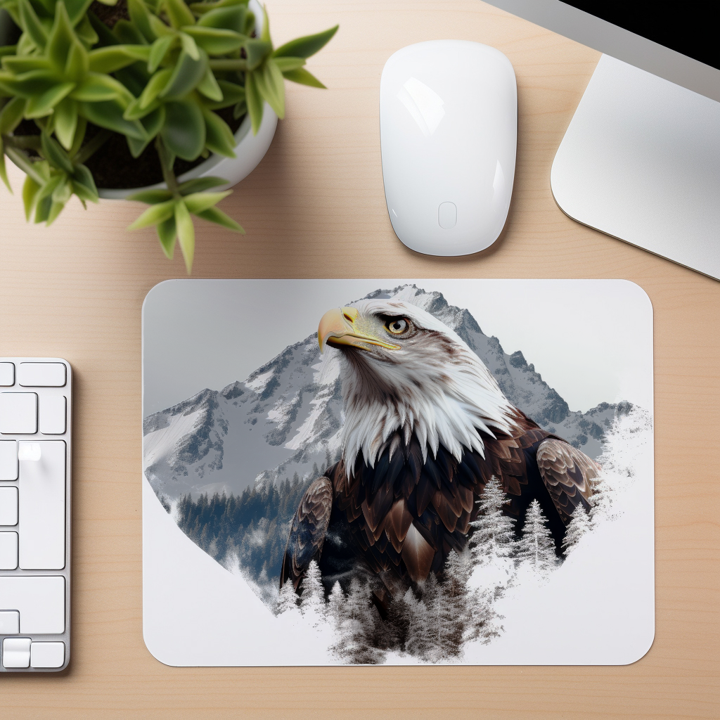 Animals And Mountains - Eagle - Mouse Pad