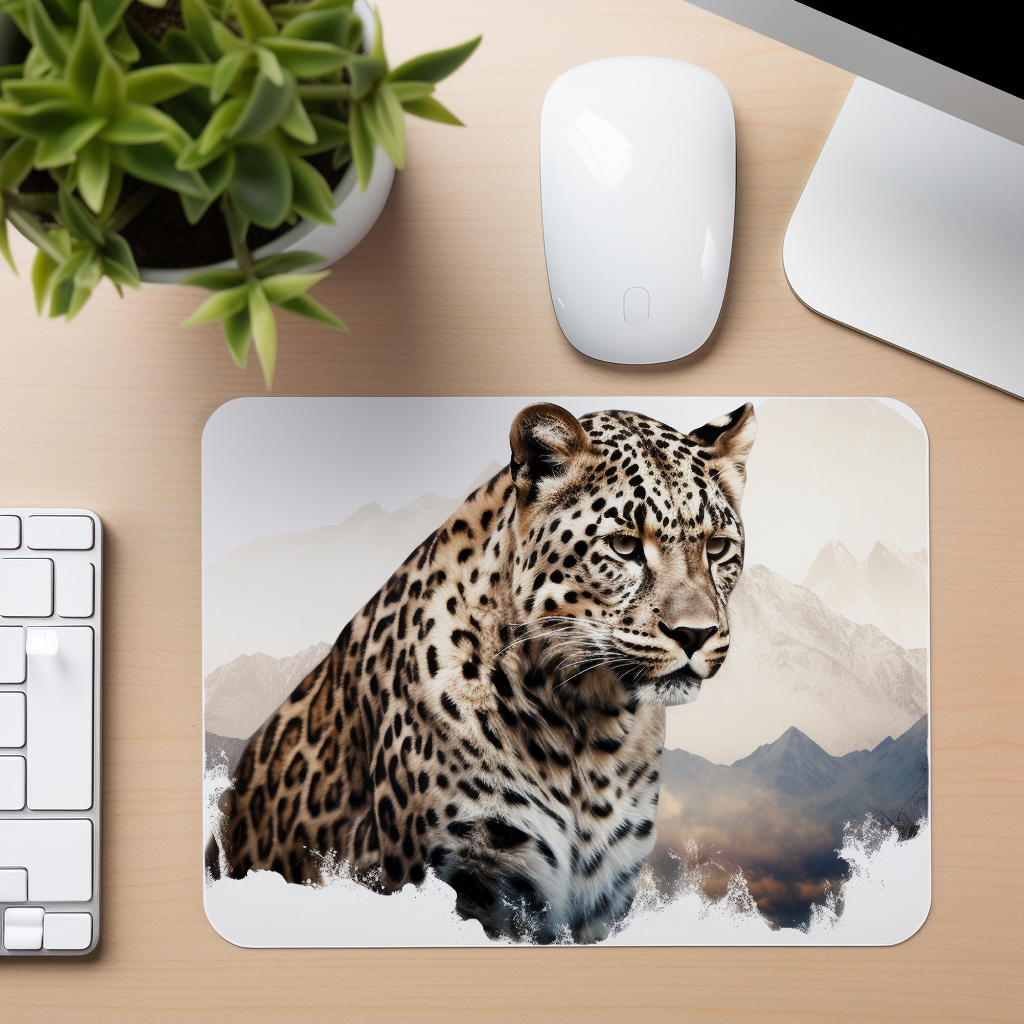 Animals And Mountains - Leopard - Mouse Pad
