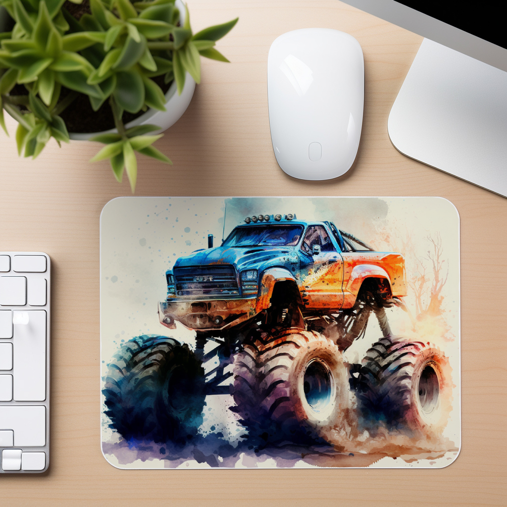 Blue Monster Truck - Mouse Pad