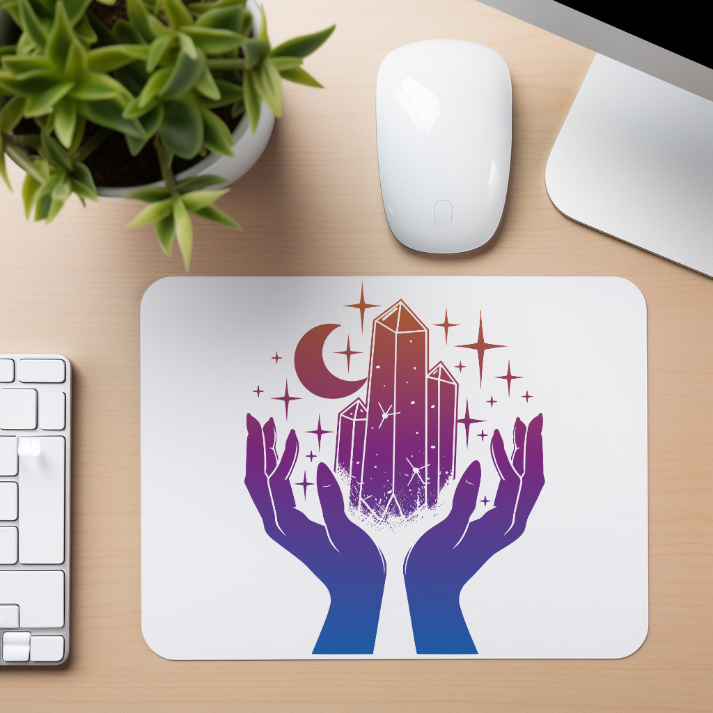 Celestial Crystal Hands - Mouse Pad