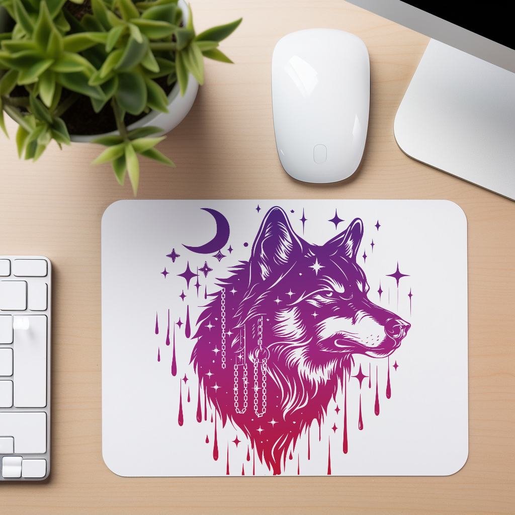 Celestial Wolf - Mouse Pad