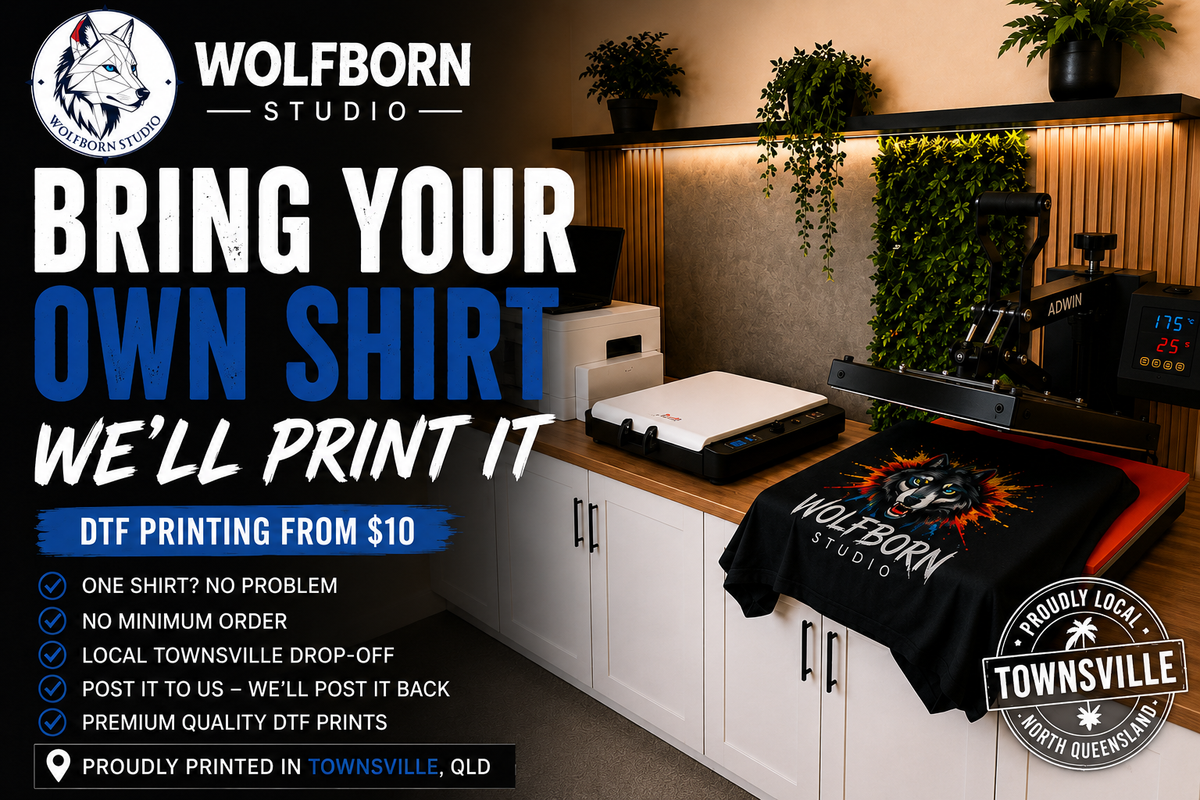 BYO Shirt DTF Printing – Townsville