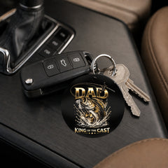 Dad King of the Cast - Keychain in black