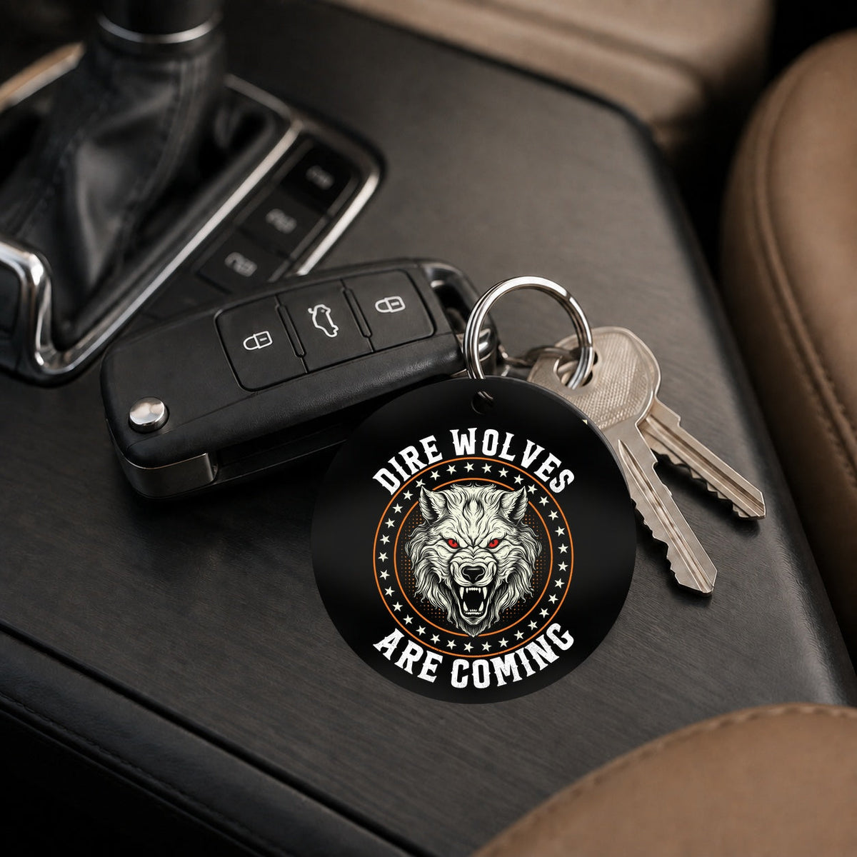 Dire Wolves Are Coming - Keychain in black