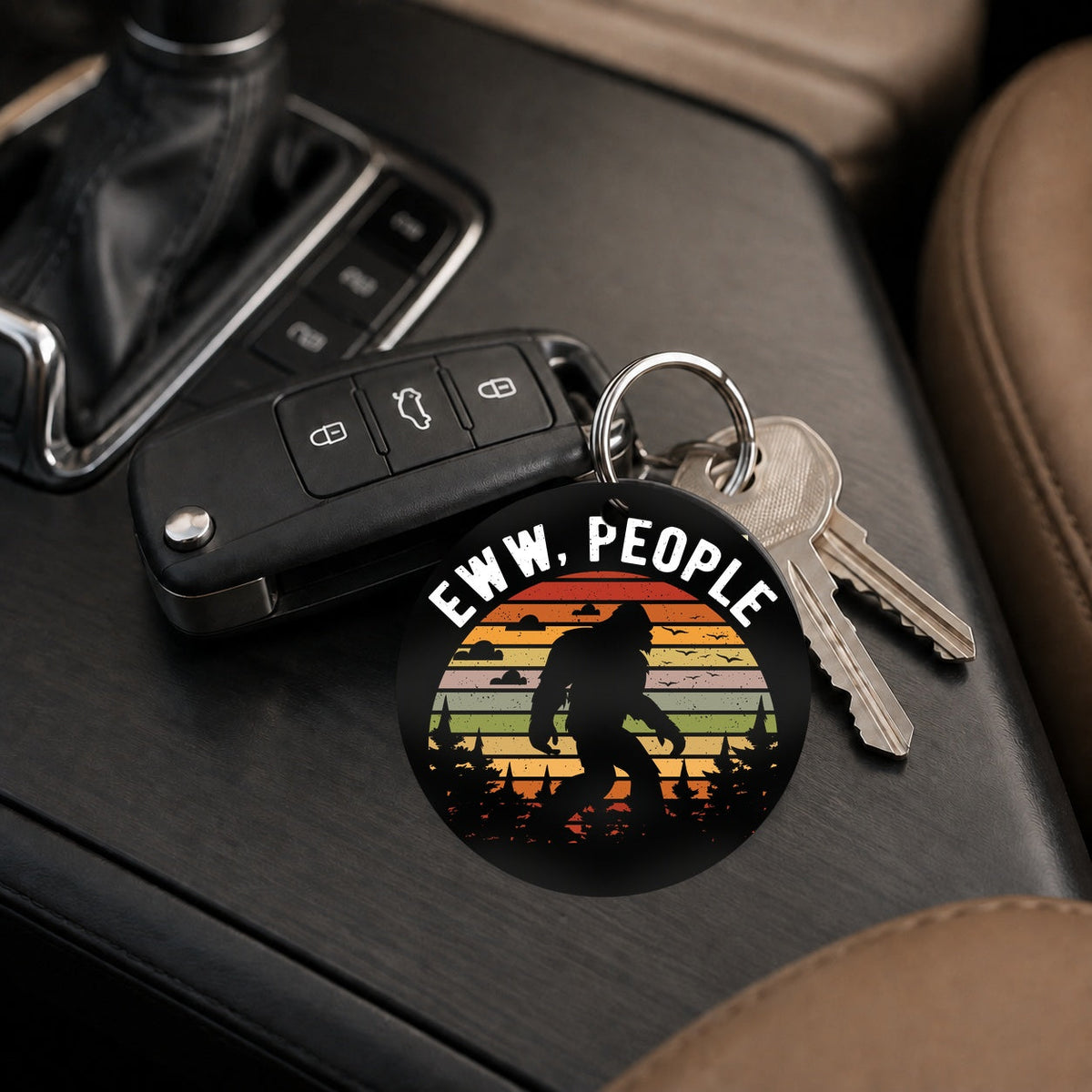 Eww People Bigfoot - Keychain in black
