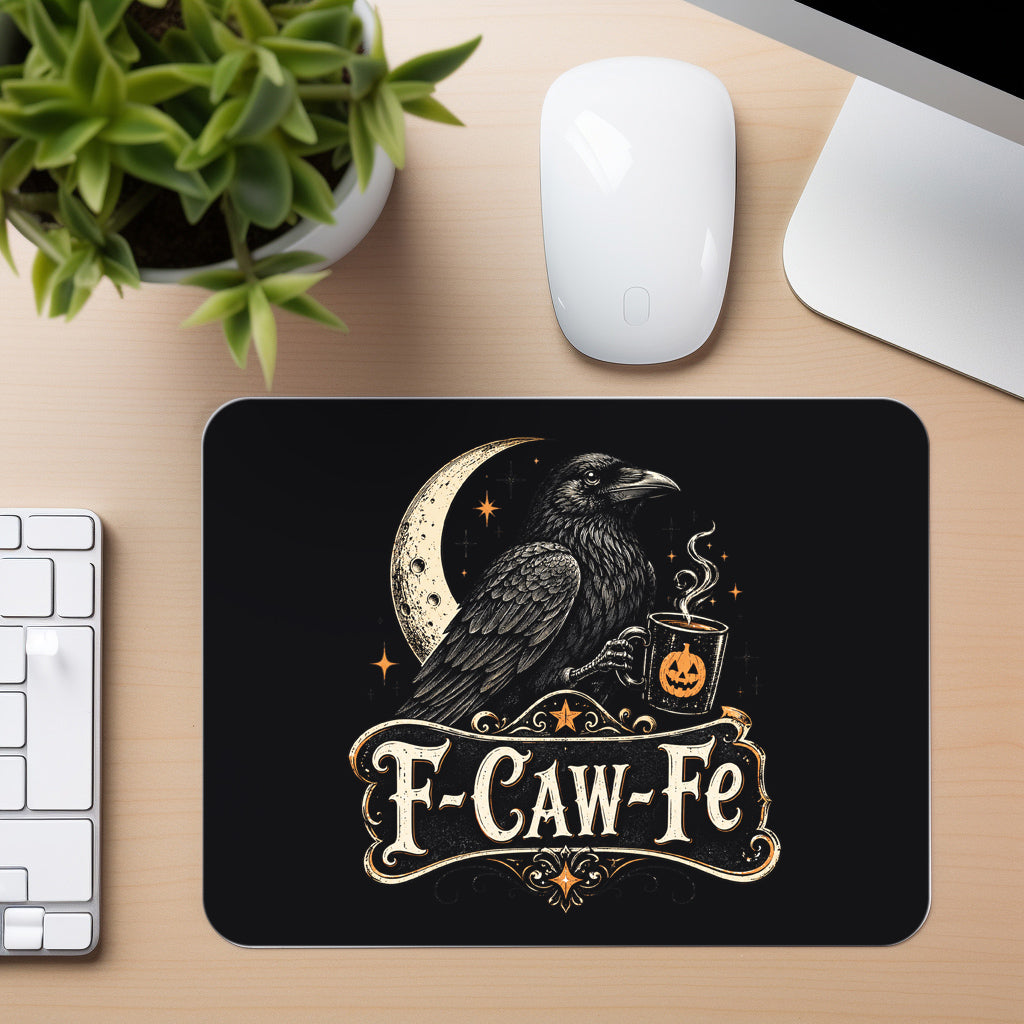 F-Caw-Fe Raven - Mouse Pad in black