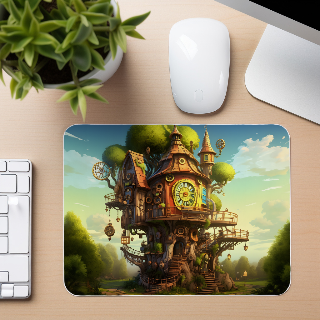 Fantasy Spire Treehouse - Mouse Pad