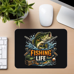 Fishing Life - Mouse Pad in black