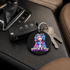 Graffiti Anime Girl - Famous Stars - Keychain in black