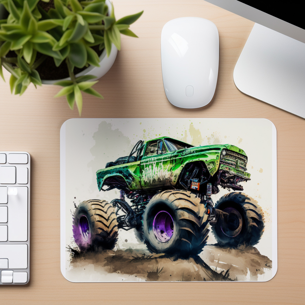 Green Monster Truck - Mouse Pad