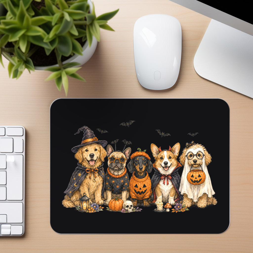 Halloween Dog Squad - Mouse Pad in black