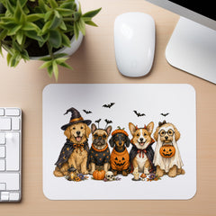 Halloween Dog Squad - Mouse Pad in white