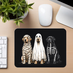 Halloween Dog Trio - Mouse Pad in black
