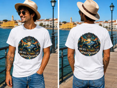 Into The Forest Bear Compass 1 - Men's T-Shirt in white, showing front and back print placement choices
