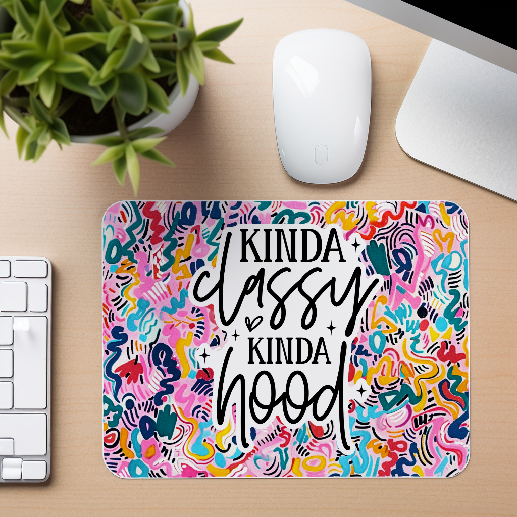 Kinda Classy Kinda Hood Quote - Mouse Pad