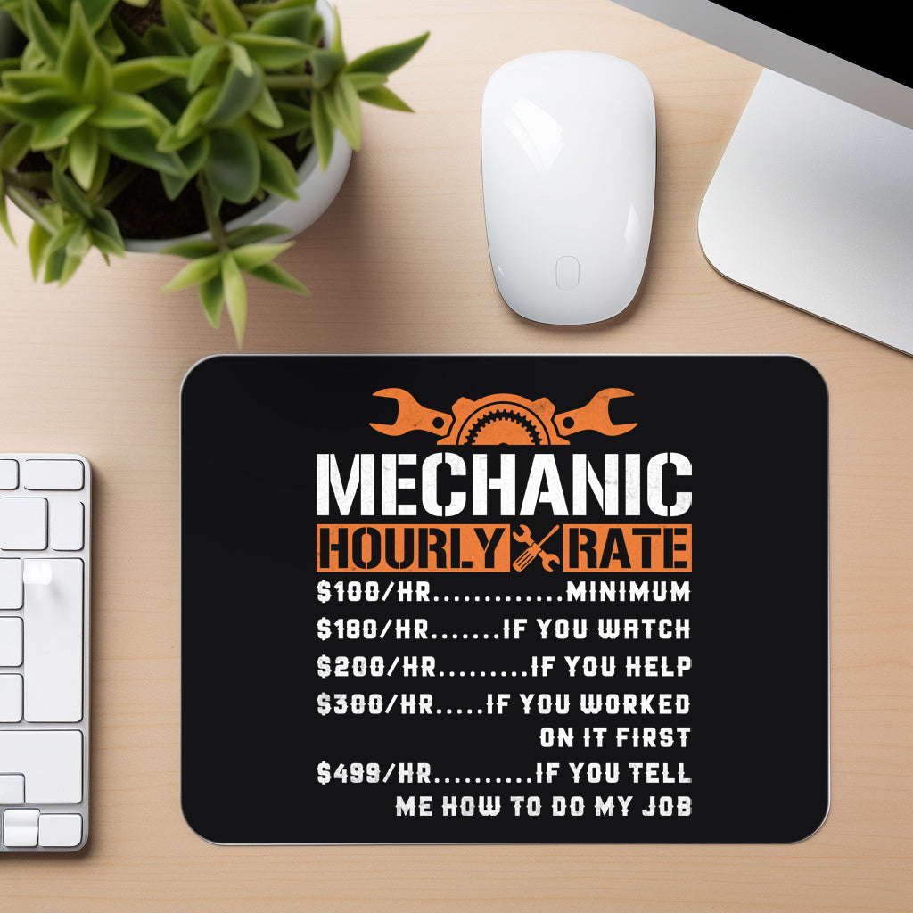 Mechanic Hourly Rate - Mouse Pad in black