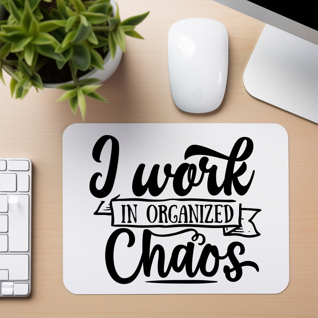Organised Chaos - Mouse Pad in white