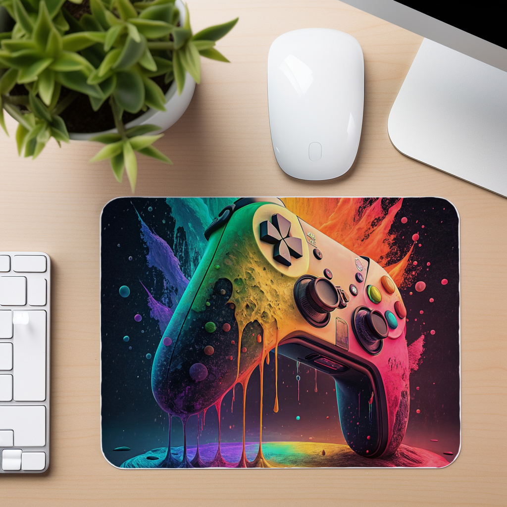 Paint Drip Game Controller - Mouse Pad