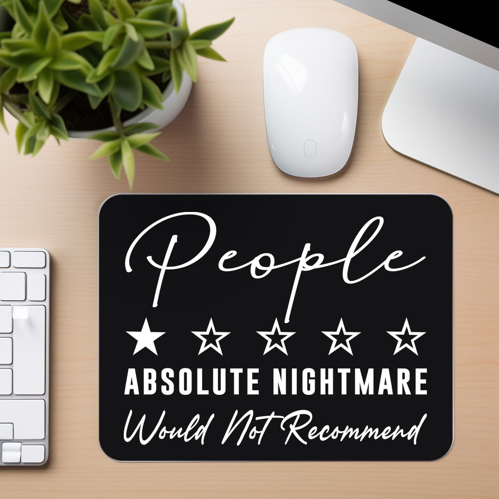 People One Star Review - Mouse Pad in black