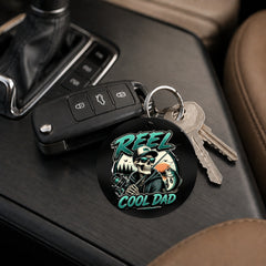 Reel Cool Dad - Skeleton - Keychain in black