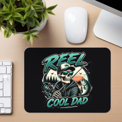 Reel Cool Dad - Skeleton - Mouse Pad in black