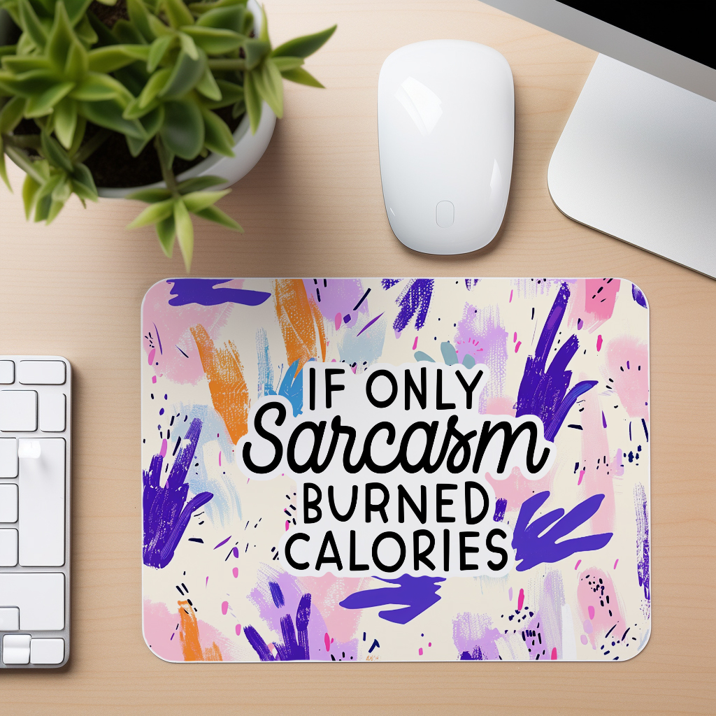 Sarcasm Burned Calories Quote - Mouse Pad