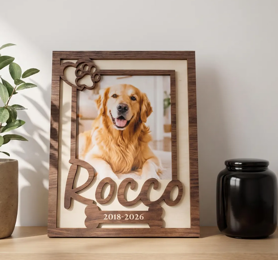 Personalized Pet Memorial Frame, Pet Loss Gift, Dog Memorial, Rainbow Bridge Remembrance, Dog keepsake