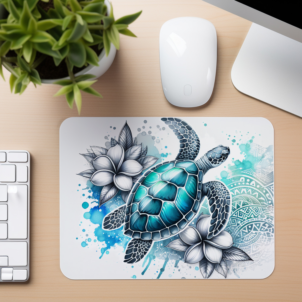 Sea Turtle Mandala - Mouse Pad