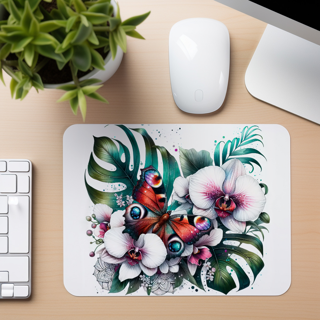 Tropical Butterfly Orchids - Mouse Pad