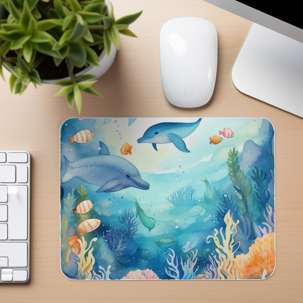 Under The Sea - Dolphin Pod - Mouse Pad