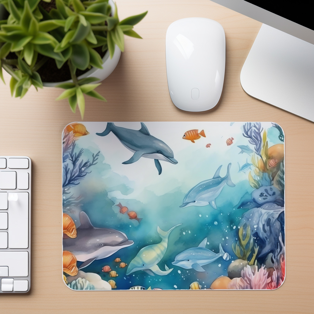 Under The Sea - Dolphins - Mouse Pad