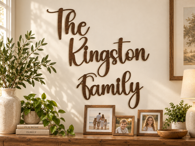 The Kingston Family — separate words, arranged on three lines