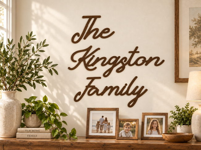 The Kingston Family — separate words, arranged on three lines