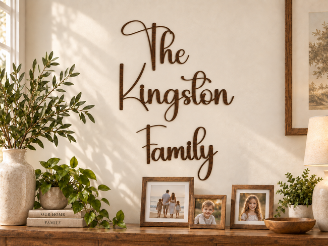 The Kingston Family — separate words, arranged on three lines