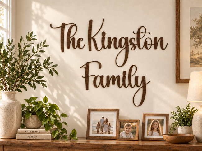 The Kingston Family — separate words, arranged on two lines