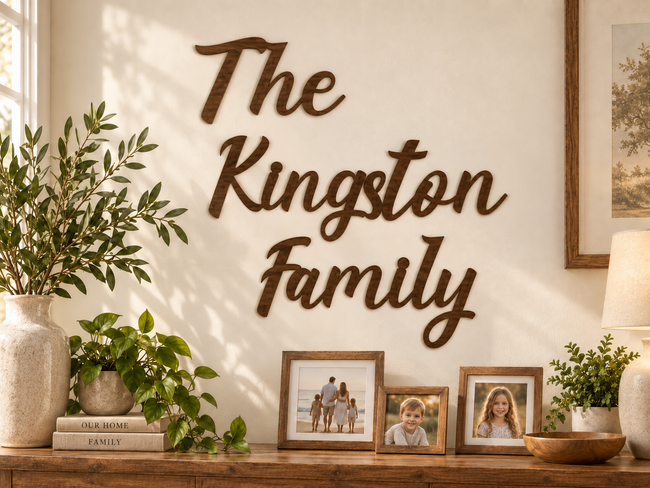 The Kingston Family — separate words, arranged on three lines