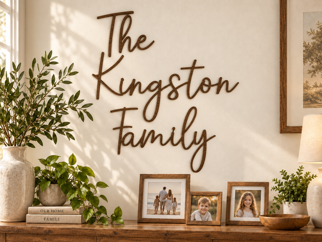 The Kingston Family — separate words, arranged on three lines