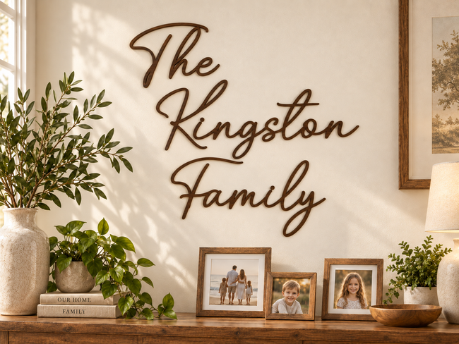 The Kingston Family — separate words, arranged on three lines