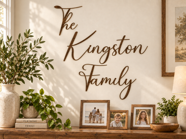 The Kingston Family — separate words, arranged on three lines