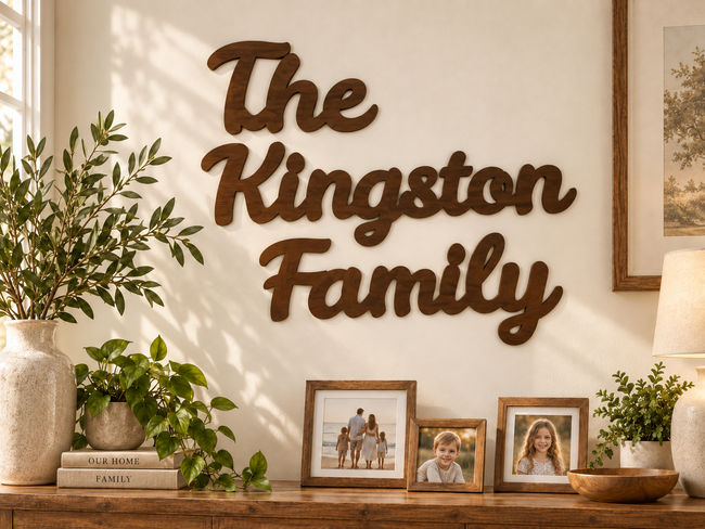 The Kingston Family — separate words, arranged on three lines