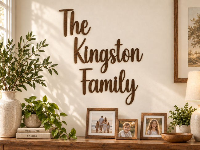 The Kingston Family — separate words, arranged on three lines