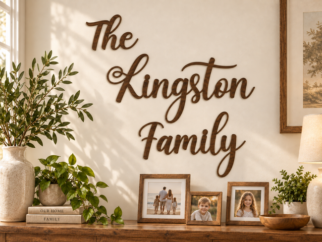 The Kingston Family — separate words, arranged on three lines